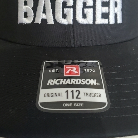 NWT Richardson Style 112 Sand Bagger Black Mesh Trucker Hat Cap - Picture 3 of 14